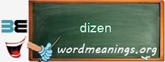 WordMeaning blackboard for dizen